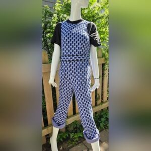 Maeve by Anthropology Jumpsuit Small Long Leg Purple And Black